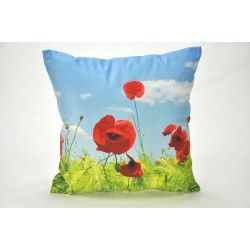 Povlak na polštář fototisk - vzor 3821 vlční mák