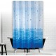 Koupelnový závěs 180x200 cm 100% Polyester - vzor 5020 modrý - kapky vody na hladině v modré barvě