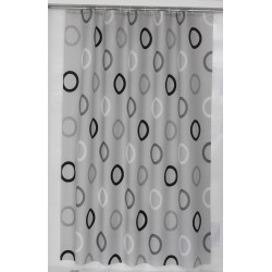 Koupelnový závěs 180x200 cm 100% Polyester - vzor 5033 šedý