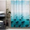 Koupelnový závěs 180x200 cm 100% Polyester - vzor 5075 MO - modré kameny pod hladinou
