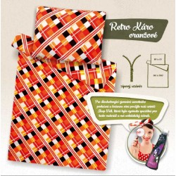 Ložní povlečení mikroflanel - Oranžové retro