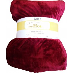Deka mikrovlákno 200x220 cm - bordová