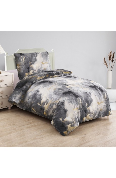 Ložní povlečení mikroplyš - vzor Šedý mramor