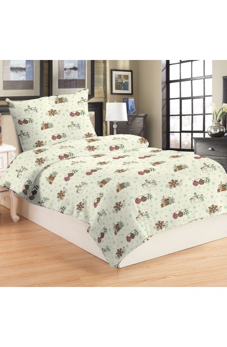 Ložní povlečení mikroplyš - vzor Vánoční retro