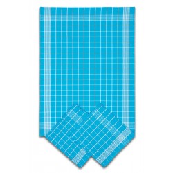 Kuchyňská utěrka 3 kusová - tykysovo - bílý negativ