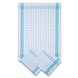 Kuchyňská utěrka 3 kusová - bílo - tyrkysový positiv