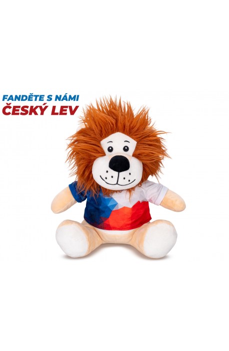 Plyšák Český lev 25cm v tričku 